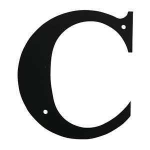 Black Metal Letter: C Small