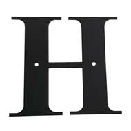 Black Metal Letter: H Small
