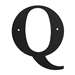 Black Metal Letter: Q Small