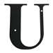 Black Metal Letter: U Small