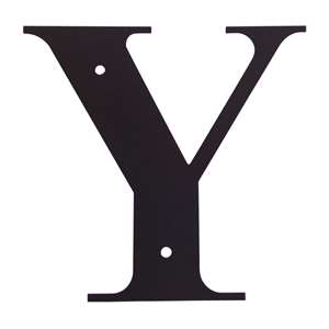 Black Metal Letter: Y Large