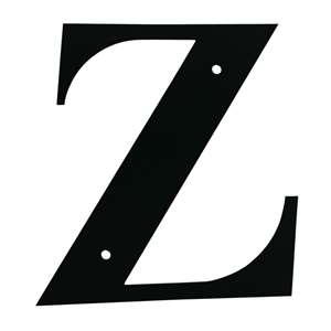 Black Metal Letter: Z Large
