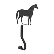 Horse Black Metal Mantel Hook