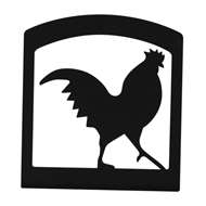 Rooster Black Metal Upright Napkin Holder