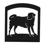 Dog Black Metal Upright Napkin Holder