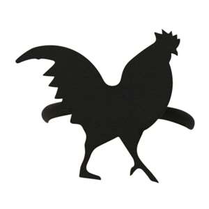 Rooster Black Metal Napkin Ring