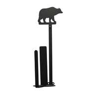 Bear Black Metal Paper Towel -Vertical Wall mount