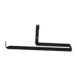 Plain Black Metal Paper Towel Holder -Horizontal Wall mount