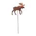 Moose Rusted Metal Garden Stake