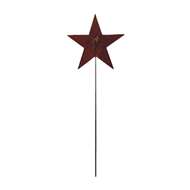 Star Rusted Metal Garden Stake