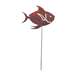 Tropical Fish Rusted Metal Garden Stake