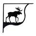 Moose Black Metal Shelf Brackets Large 1 Pair