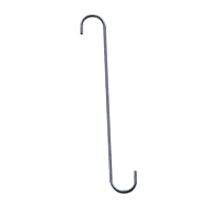 Black Metal S-Hook -10 In. L with 1 In. opening