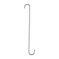 Black Metal S-Hook -18 In. L with 1-1/2 In. opening