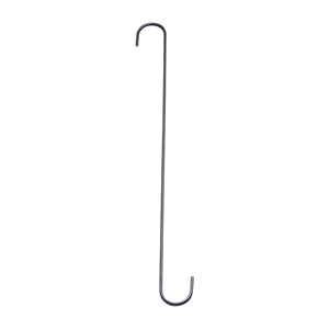 Black Metal S-Hook -18 In. L with 1-1/2 In. opening