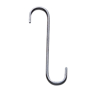 Black Metal S-Hook -6 In. L with 3/4 In. opening