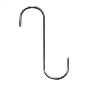 Black Metal S-Hook -6 In. L with 1-1/2 In. opening