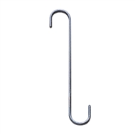 Black Metal S-Hook -8 In. L with 1 In. opening