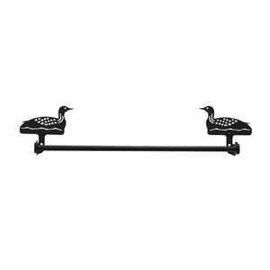 Loon Black Metal Towel Bar -18 Inch