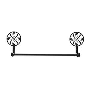 Ribbon Black Metal Towel Bar -18 Inch