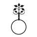 Leaf Fan Black Metal Towel Ring