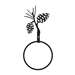 Pinecone Black Metal Towel Ring