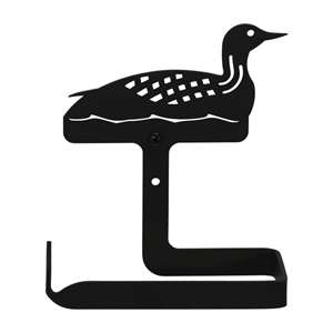 Loon Black Metal Toilet Tissue Holder -Traditional Style