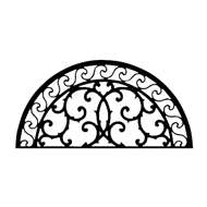 Wall Art Semicircle Style 197 in Black Metal