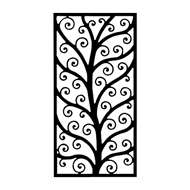 Wall Art Rectangular Style 202 in Black Metal