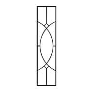 Wall Art Rectangular Style 204 in Black Metal