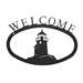 Lighthouse Black Metal Welcome Sign Small