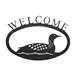 Loon Black Metal Welcome Sign Small