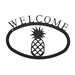 Pineapple Black Metal Welcome Sign -Small