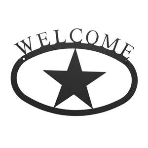 Star Black Metal Welcome Sign -Small