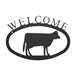 Cow Black Metal Welcome Sign -Small