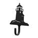 Lighthouse Black Metal Wall Hook -Small