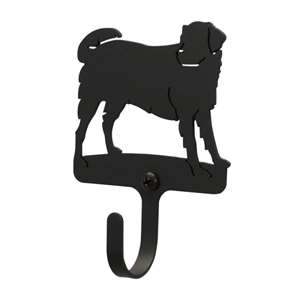 Dog Black Metal Wall Hook -Extra Small