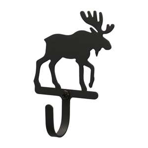 Moose Black Metal Wall Hook -Small