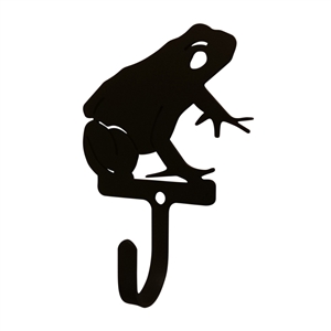 Frog Black Metal Wall Hook -Small