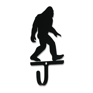 BIG FOOT Man Black Metal Wall Hook -Small