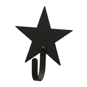 Star Black Metal Wall Hook -Small