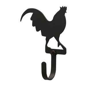 Rooster Black Metal Magnetic Wall Hook