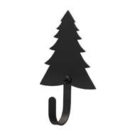 Pine Tree Black Metal Magnetic Wall Hook