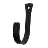 Black Metal Wide Wall Hook -1-3/4 In. Hook Depth