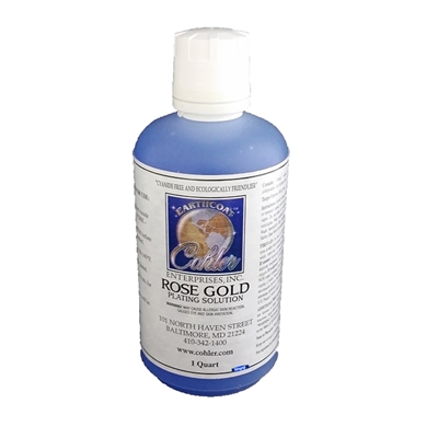 EARTHCOATâ„¢ ROSE GOLD PLATING SOLUTION Cyanide Free - Rose Gold Plating Solution
