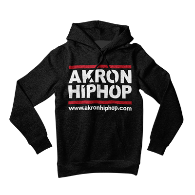 Black Akron Hip Hop Dot Com Hoodie