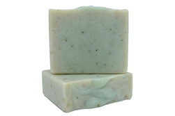 vegan soap for sensitive skin with aloe, cocoa butter, and mango butter with a eucalyptus and mint fragrance