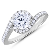 Together Forever Halo Diamond Engagement Ring F-G VS1-VS2