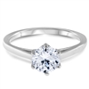 Simple Beauty Six Prong Solitaire Engagement Ring