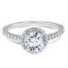 A Journey Begins Floating Halo Diamond Engagement Ring F-G VS1-VS2